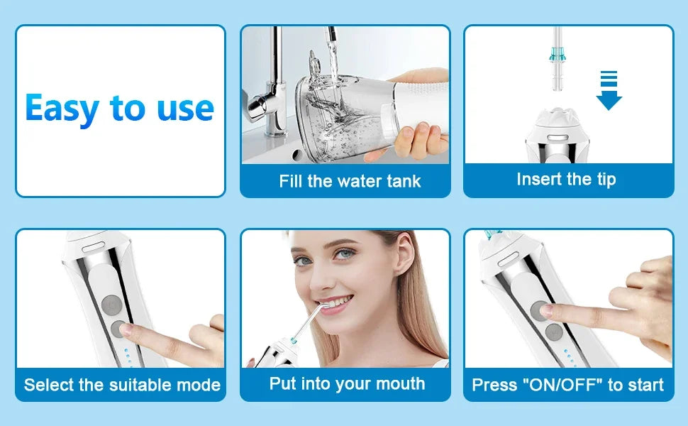 h2ofloss Portable Water Flosser – 5 Modes