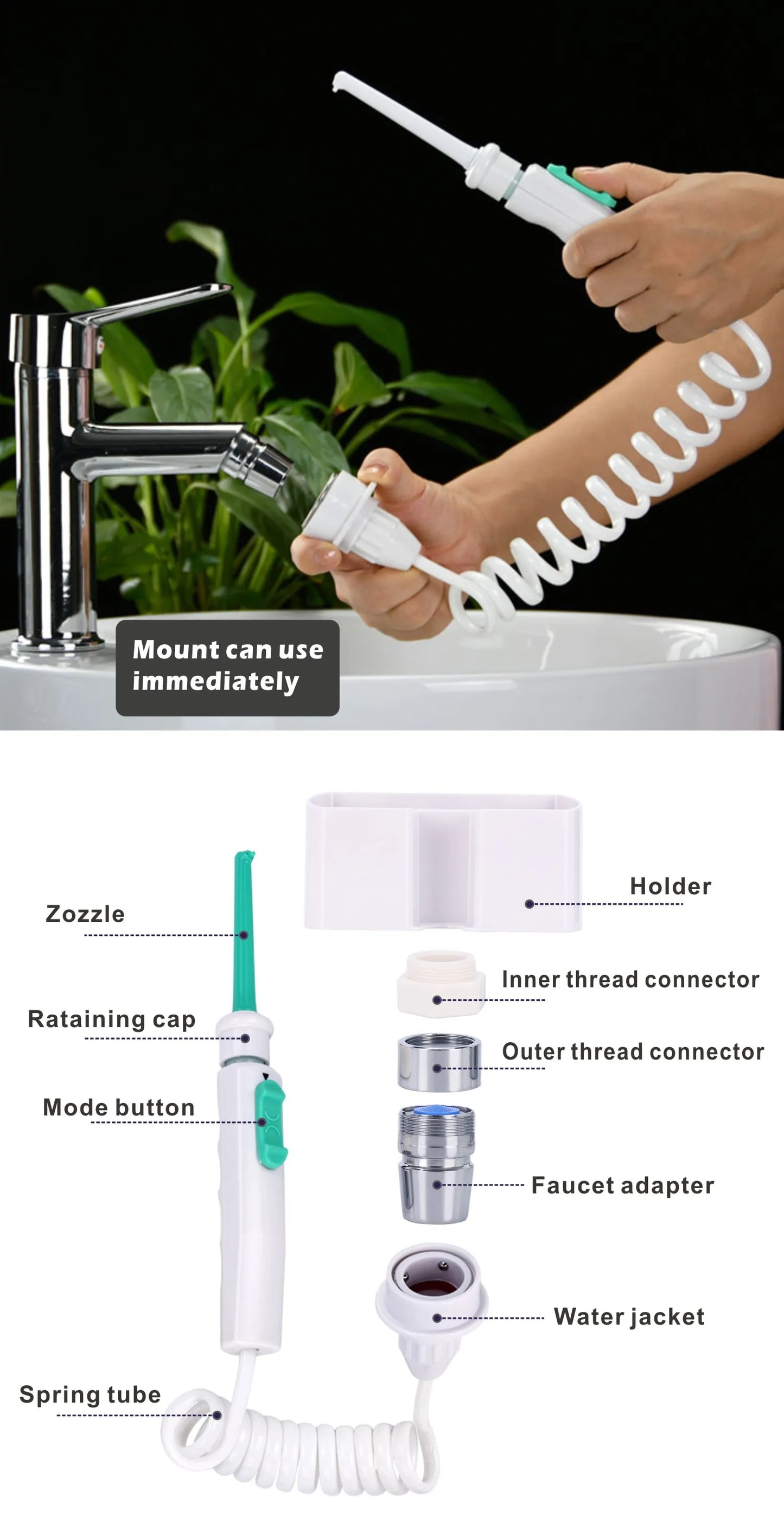 Faucet Water Flosser Oral Irrigator