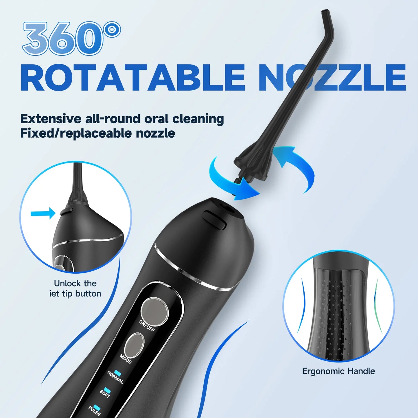 Cordless Water Flosser F18 – 3 Modes