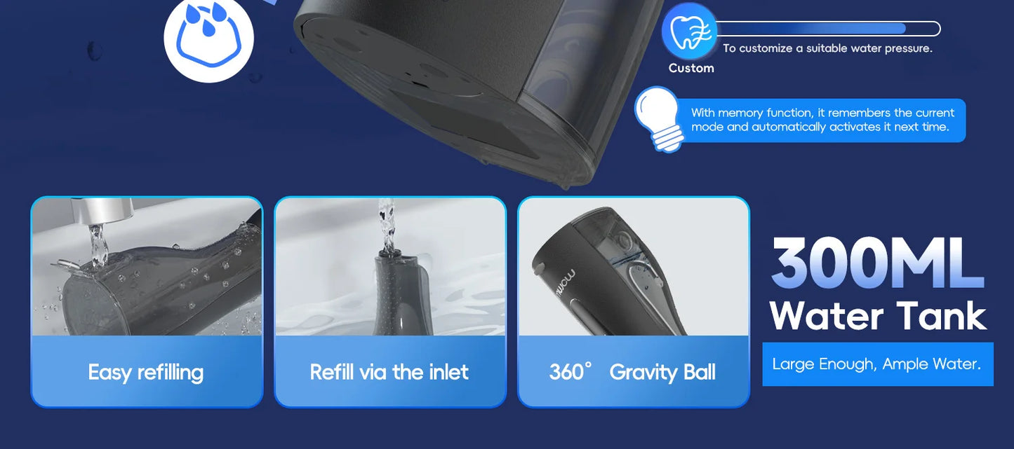 Cordless Water Flosser F18 – 3 Modes