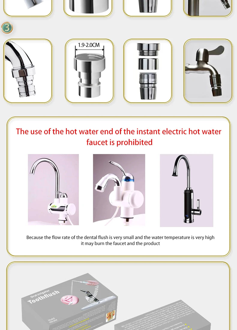 Faucet Oral Irrigator Dental Pick