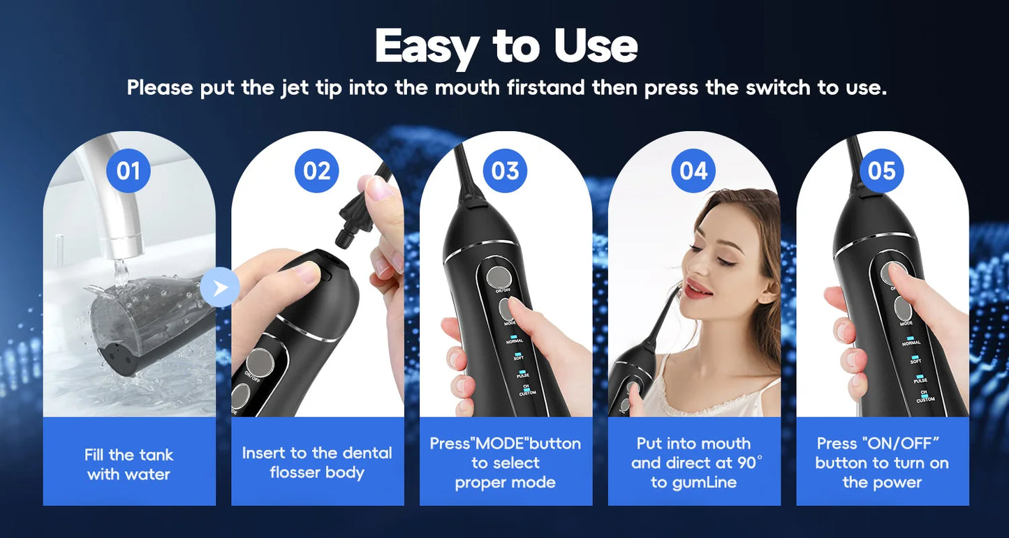 Cordless Water Flosser F18 – 3 Modes