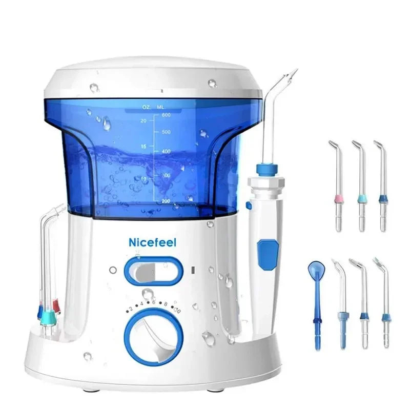 Countertop Water Flosser 600ml – 7 Nozzles