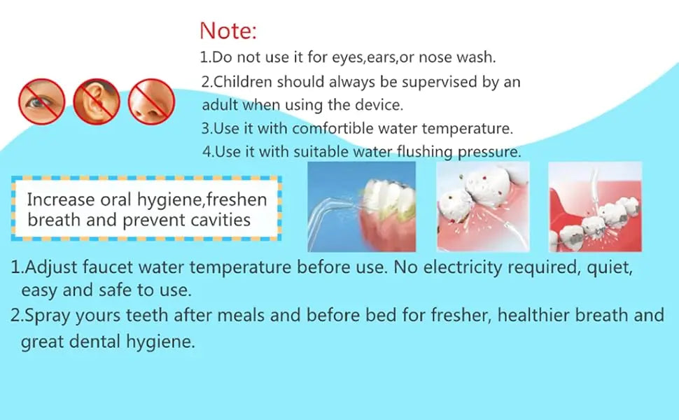 Faucet Dental Flosser – Portable Water Jet