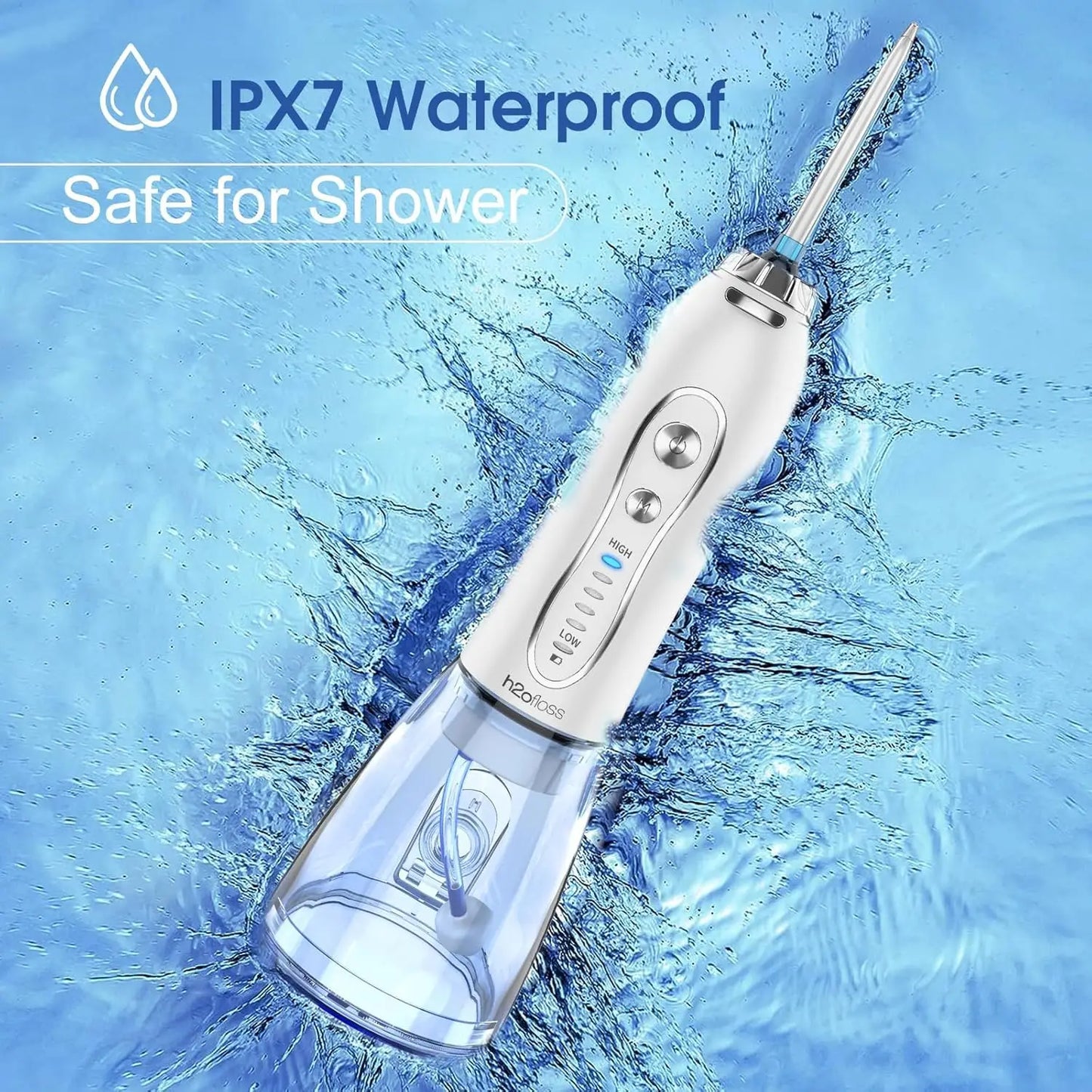 h2ofloss Portable Water Flosser – 5 Modes