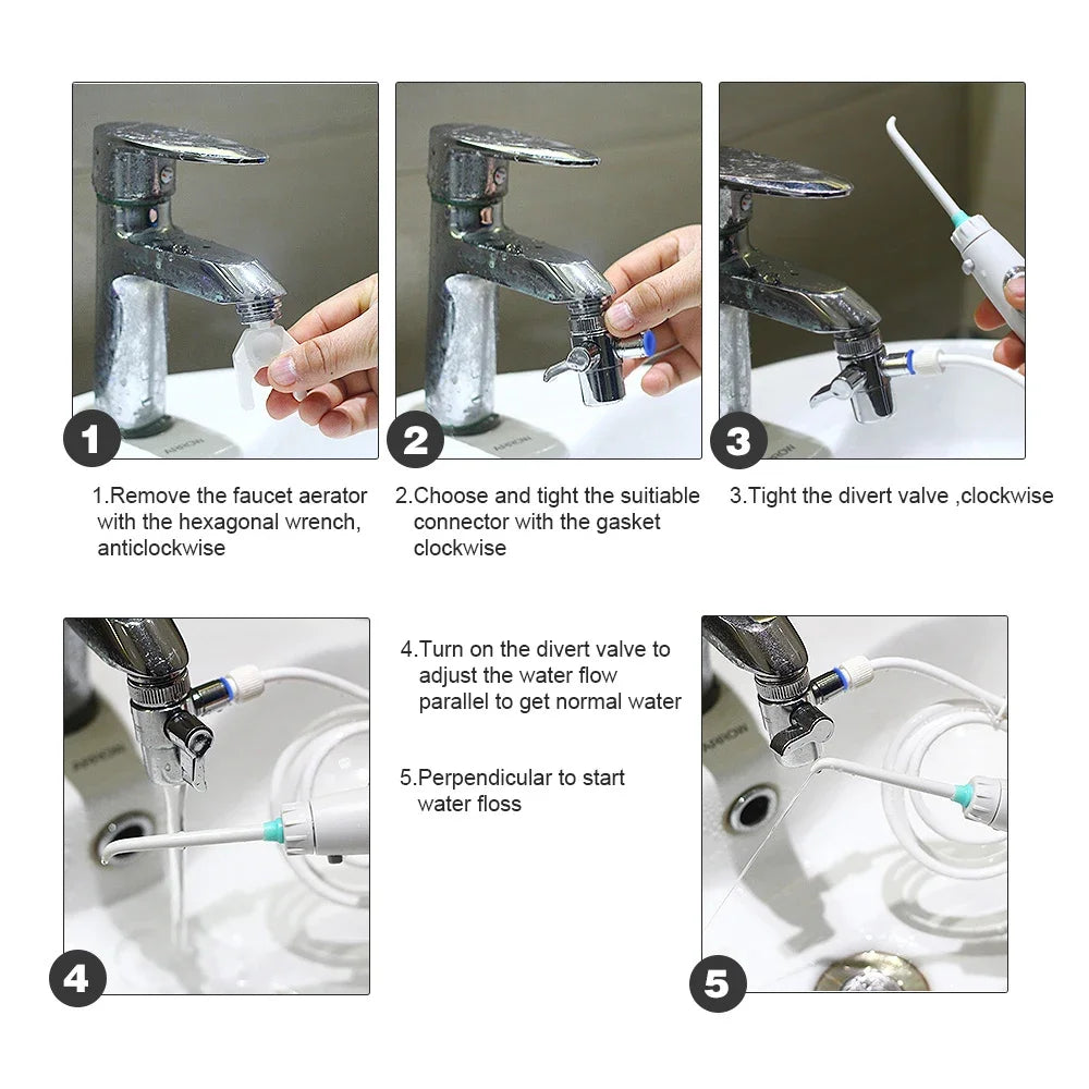 Faucet Dental Flosser – Portable Water Jet