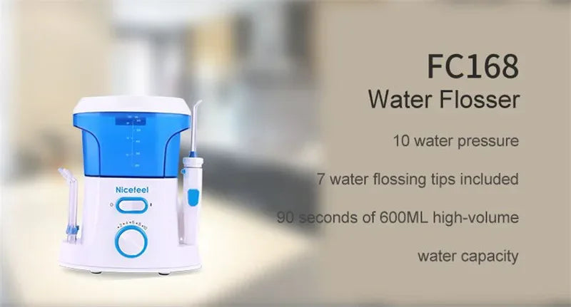 Countertop Water Flosser 600ml – 7 Nozzles