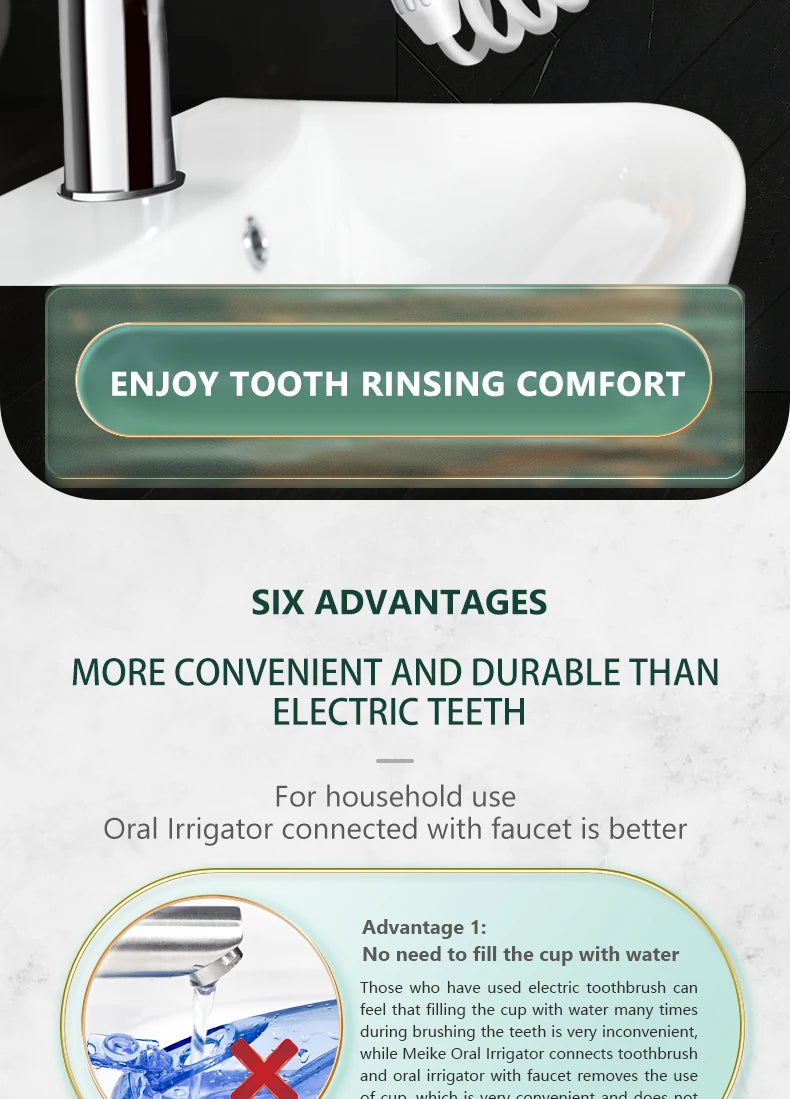 Faucet Oral Irrigator Dental Pick