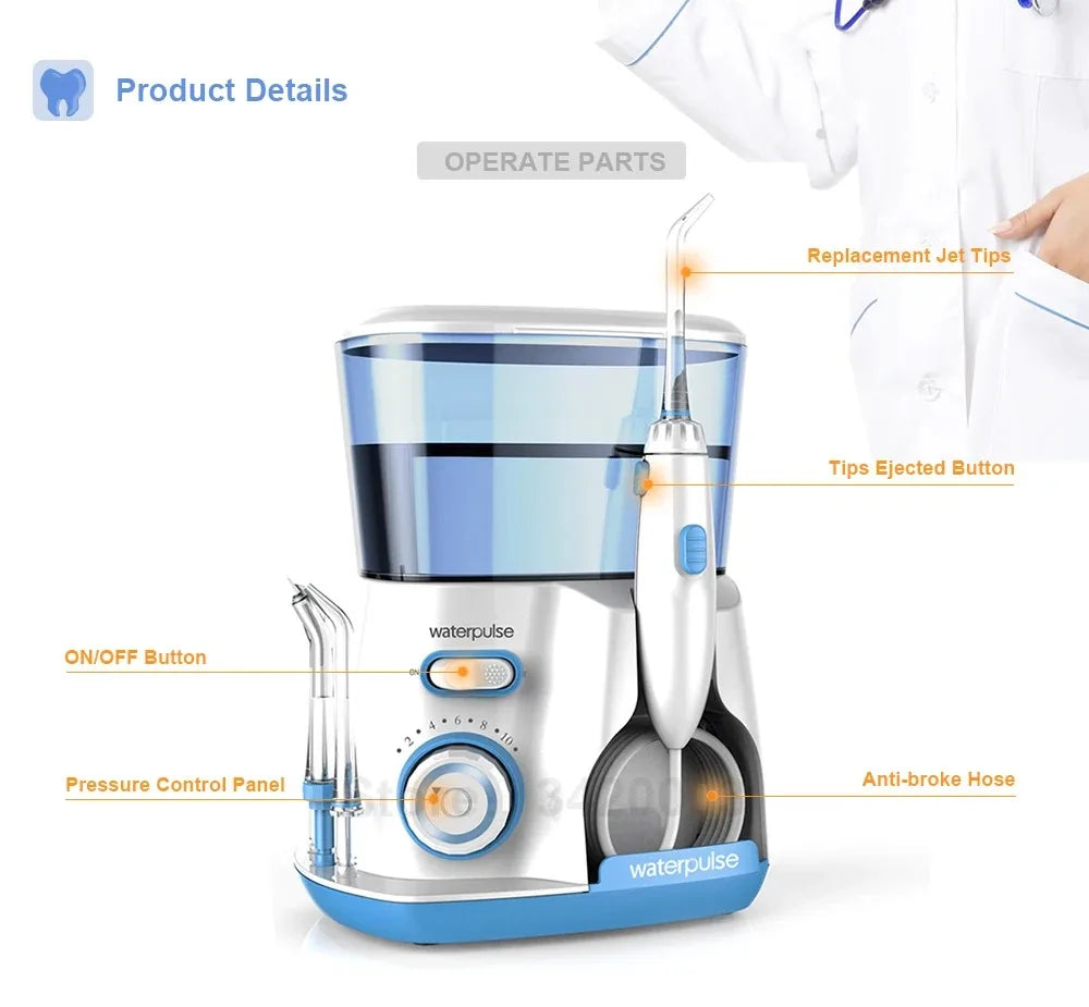 Oral Irrigator 800ml with 5 Tips