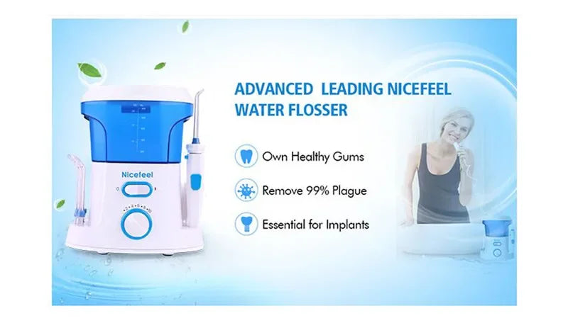 Countertop Water Flosser 600ml – 7 Nozzles