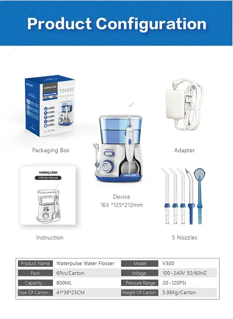 High-Pressure Oral Irrigator 800ml – EU Plug