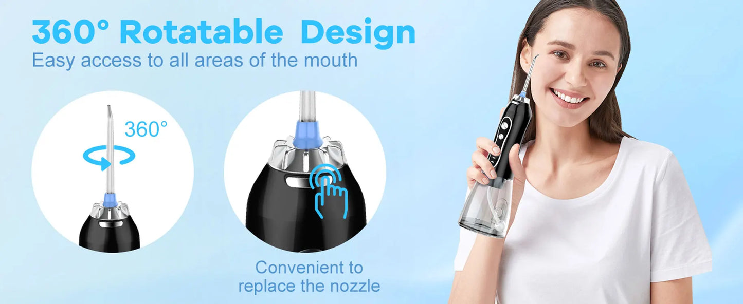 h2ofloss Portable Water Flosser – 5 Modes
