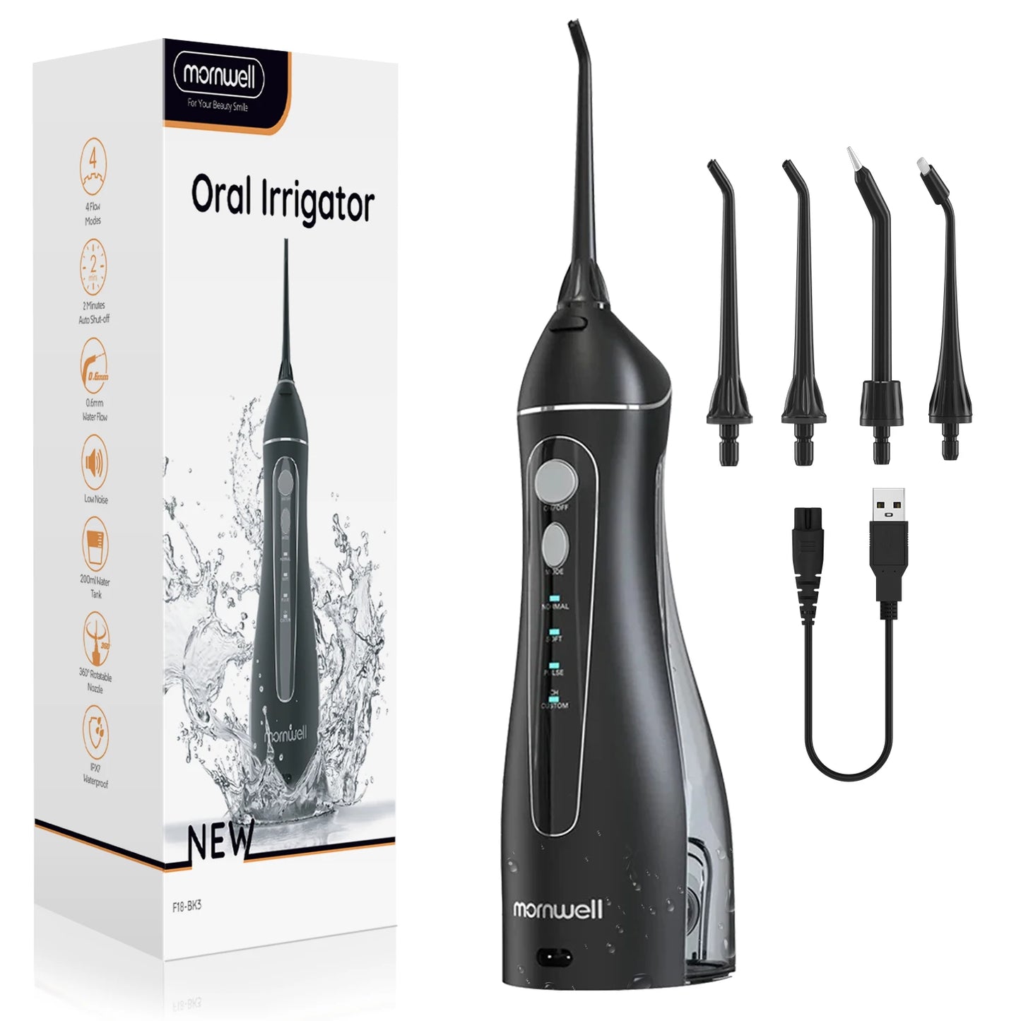 Cordless Water Flosser F18 – 3 Modes